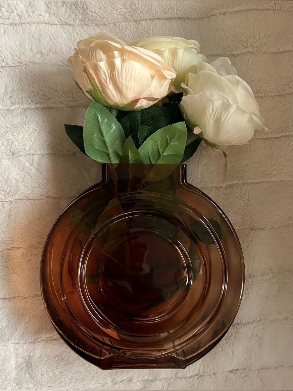 Retro style amber vase